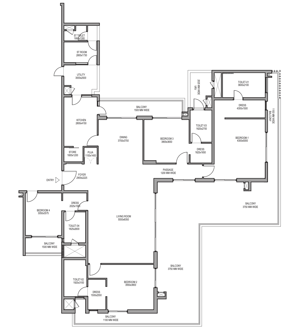 The Deck Suite 2381 Sq.ft. Tower 2/4